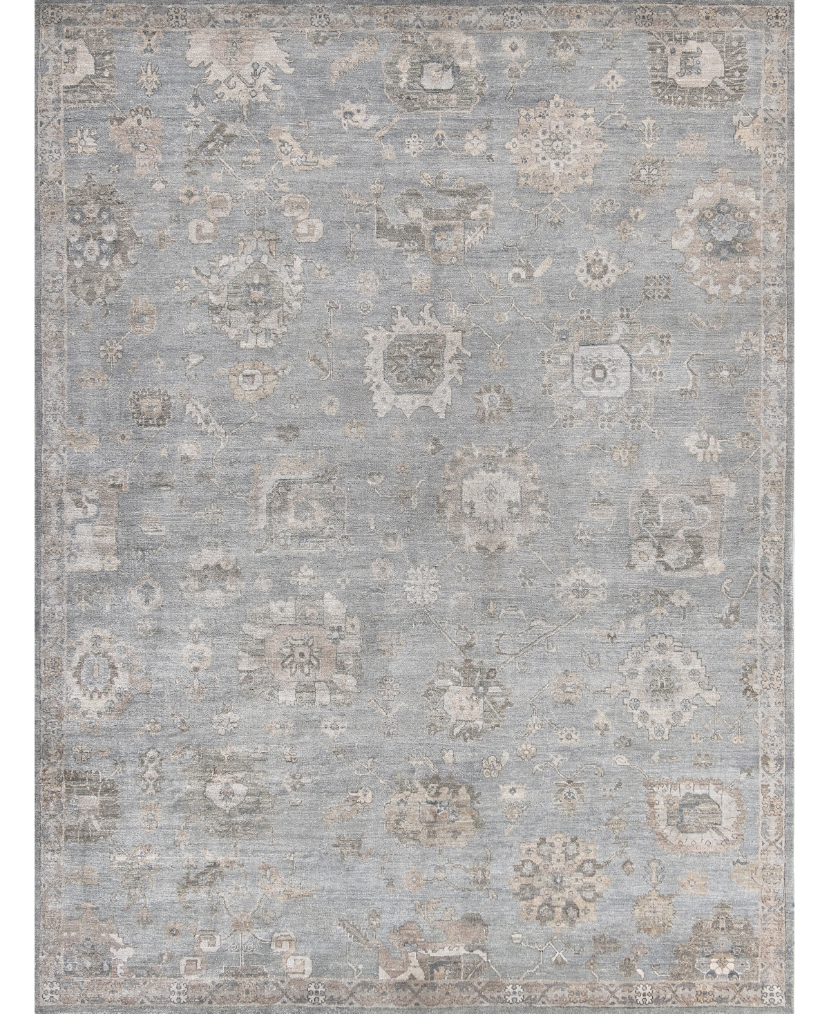 Exquisite Rugs Museum TRS4492 9' x 12' Area Rug - Blue, Gray