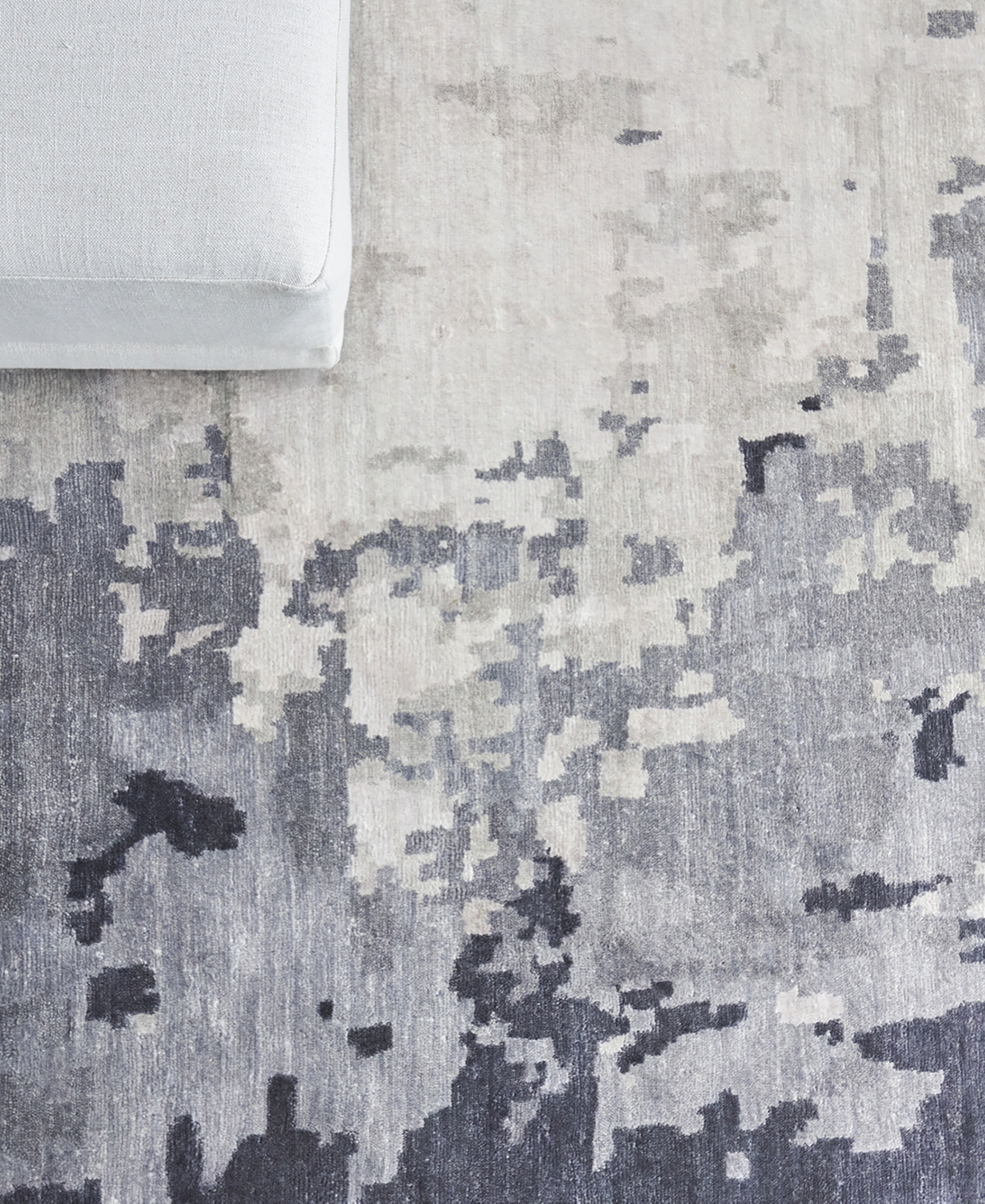 Exquisite Rugs Viscose From Bamboo Silk Er3341 6' X 9' Area Rug In Blue,gray