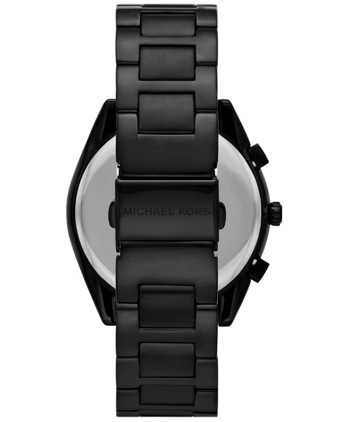 Shop Michael Kors Men's Langford Chronograph Black Stainless Steel Bracelet Strap Watch 45mm