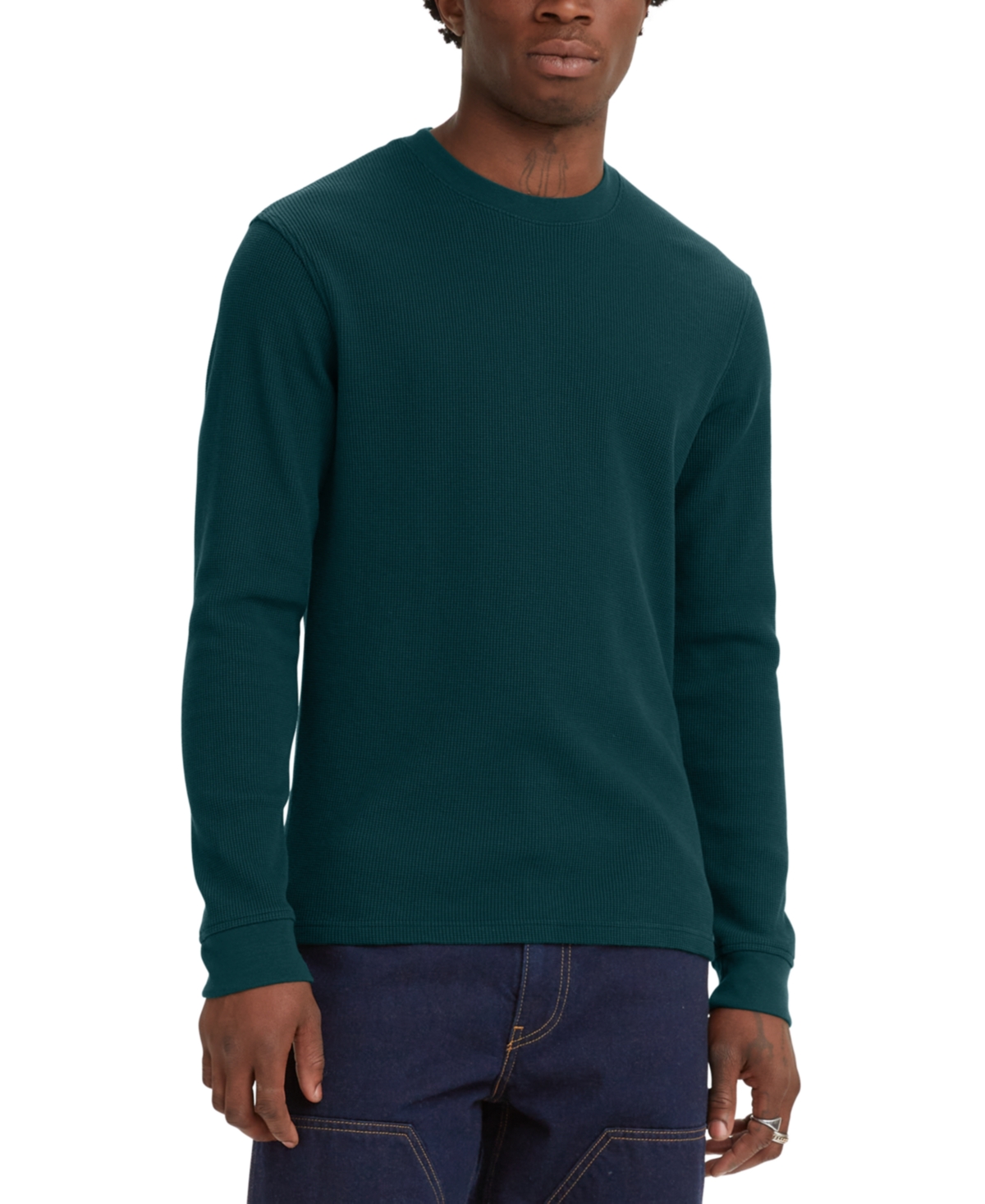 LEVI'S MEN'S WAFFLE KNIT THERMAL LONG SLEEVE T-SHIRT