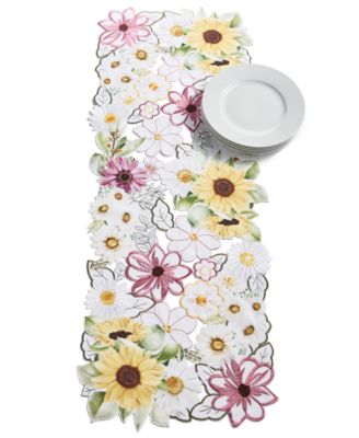 Elrene - Sunflower and Daisies Cutwork Table Centerpiece