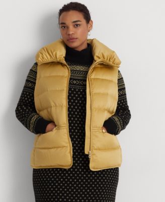 plus size long quilted vest