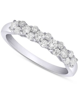 Forever Grown Diamonds - Lab-Created Diamond Cluster Band (1/2 ct. t.w.) in Sterling Silver