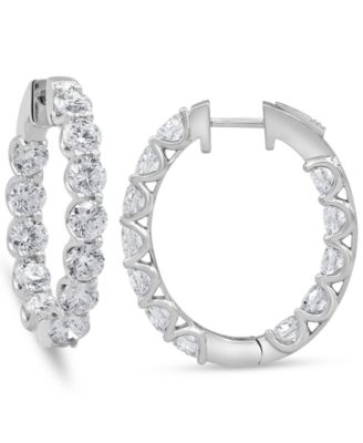 Lab Grown Diamond In & Out  Hoop Earrings (10 ct. t.w.) in 14k White, Yellow or Rose Gold