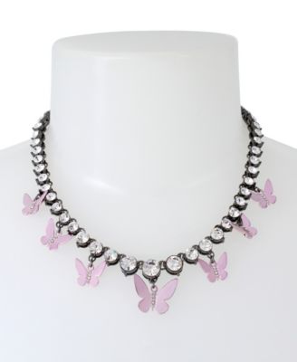 Betsey Johnson Butterfly Charm Necklace - Macy's