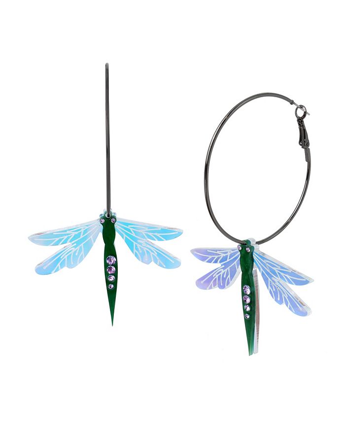 Betsey Johnson Dragonfly Hoop Earrings Macy s