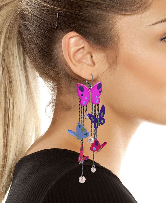 Betsey Johnson Butterfly Chandelier Earrings Macy's