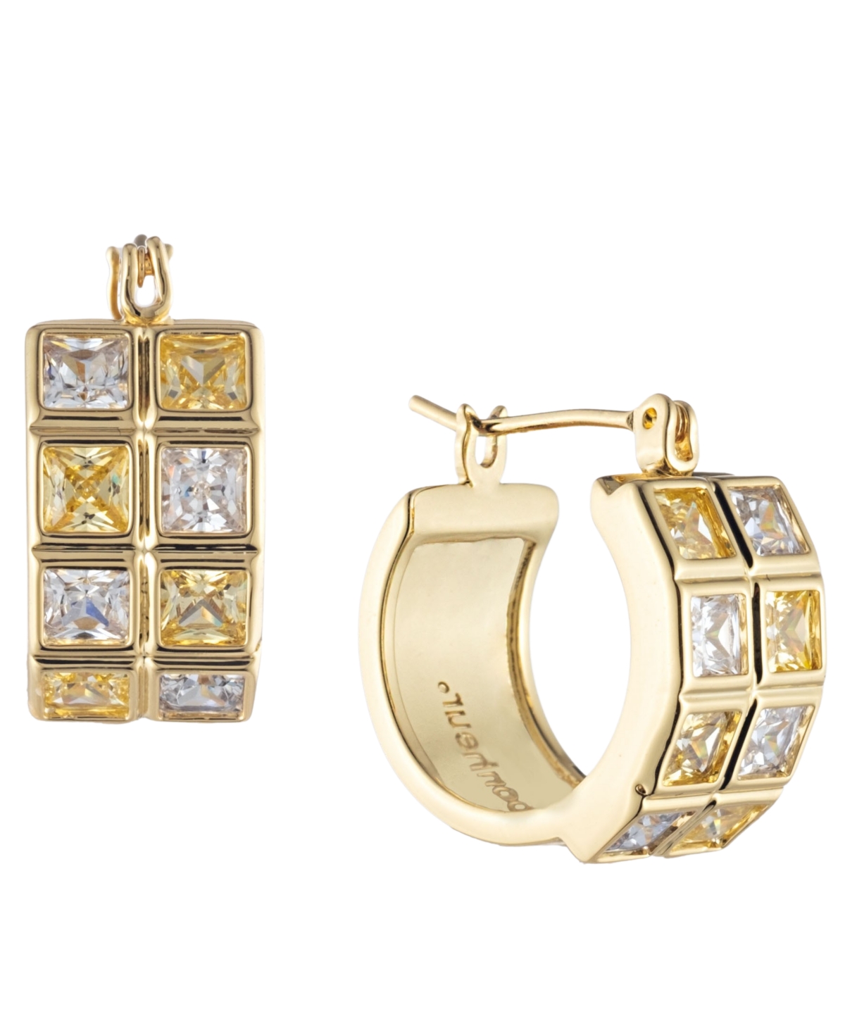 Shop Bonheur Jewelry Astor Chubby Hoop Earrings In Karat Gold Plated Brass