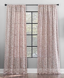 Paisley Waffle Weave Cotton Blend Curtain Collection