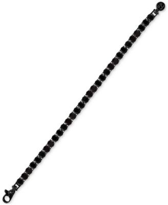 Black Spinel Tennis Bracelet in Black Ruthenium-Plated Sterling Silver, Created for Macy's