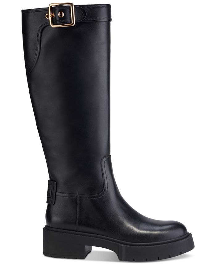 COACH Women's Lilli Buckled Strap Block Heel Riding Boots Macy's