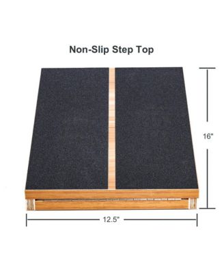 Professional Wooden Slant Board, Calf Stretcher With Extra Side-handle