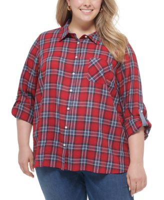 Tommy Hilfiger - Plus Size Plaid Utility Shirt