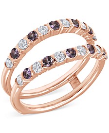 Pink Sapphire (1/3 ct. t.w.) & Diamond (1/2 ct. t.w.) Enhancer Statement Ring in 14k Rose Gold