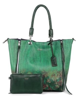 Women's Barracuda Hand Painted Clasp Closure Tote Bag