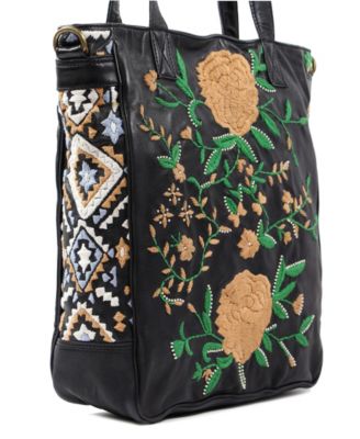 Women's Flora Soul Hand-Embroidery Tote Bag