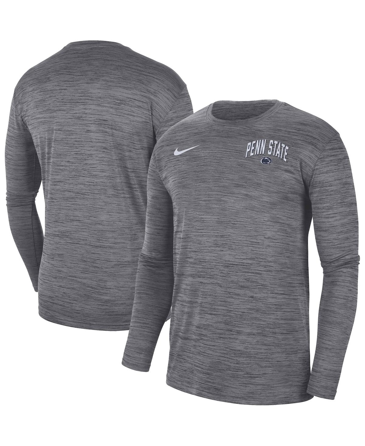 Men's Nike Anthracite Penn State Nittany Lions 2022 Sideline Game Day Velocity Performance Long Sleeve T-shirt