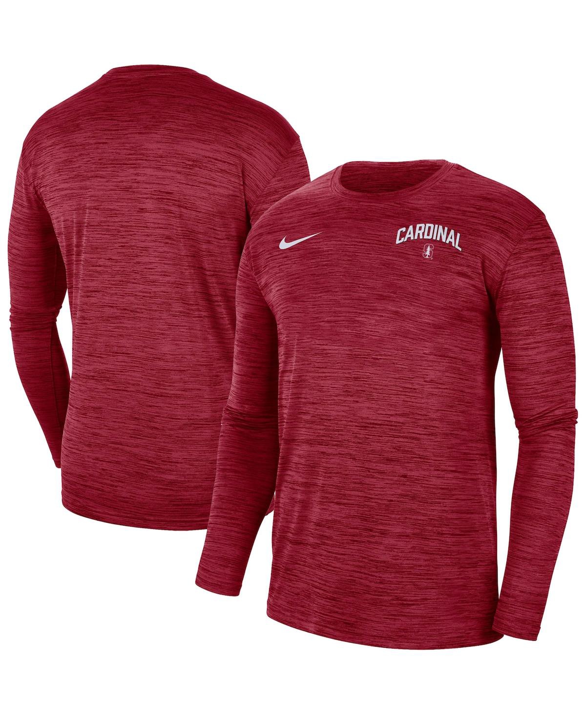 Men's NikeStanford2022 Sideline Game Day Velocity Performance Long Sleeve T-shirt - Cardinal