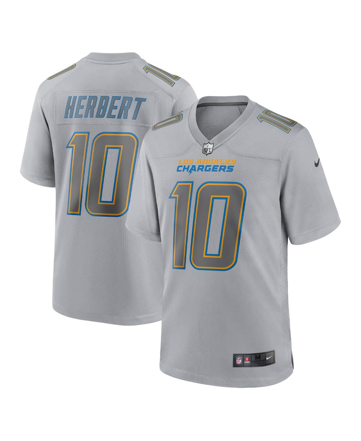 Men's Nike Justin HerbertLos Angeles Chargers Atmosphere Fashion Game Jersey - Gray