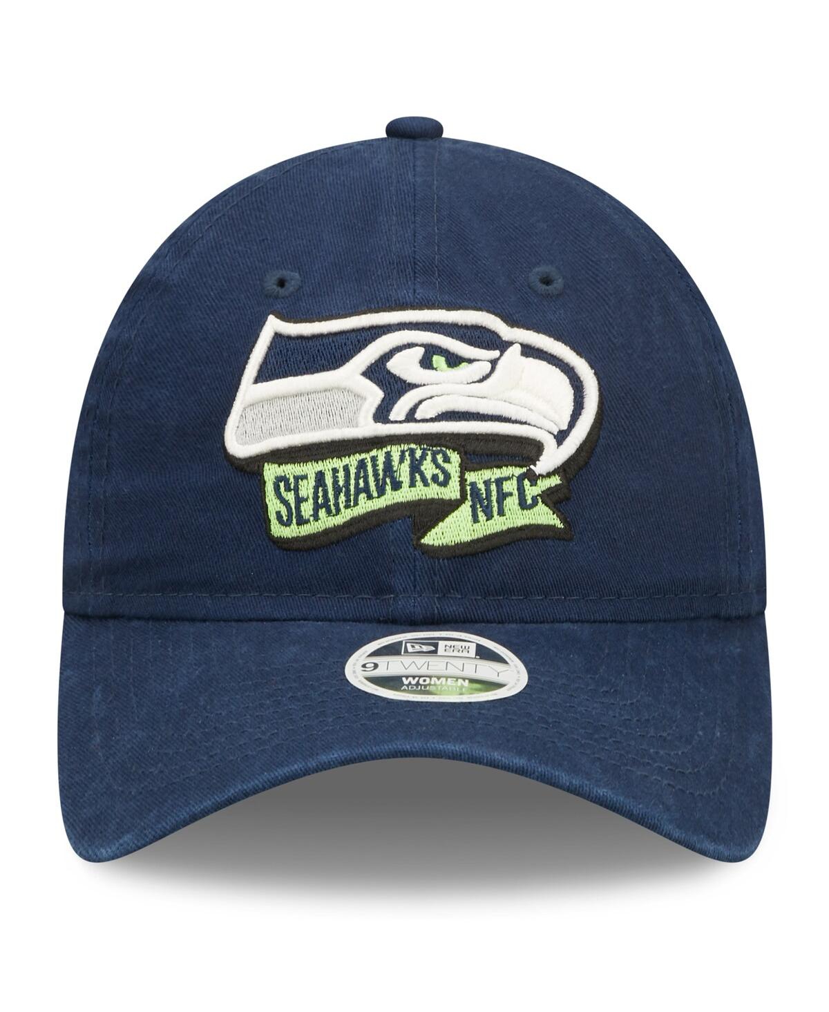 New Era College Navy Seattle Seahawks 2022 Sideline Adjustable 9twenty Hat In Navy