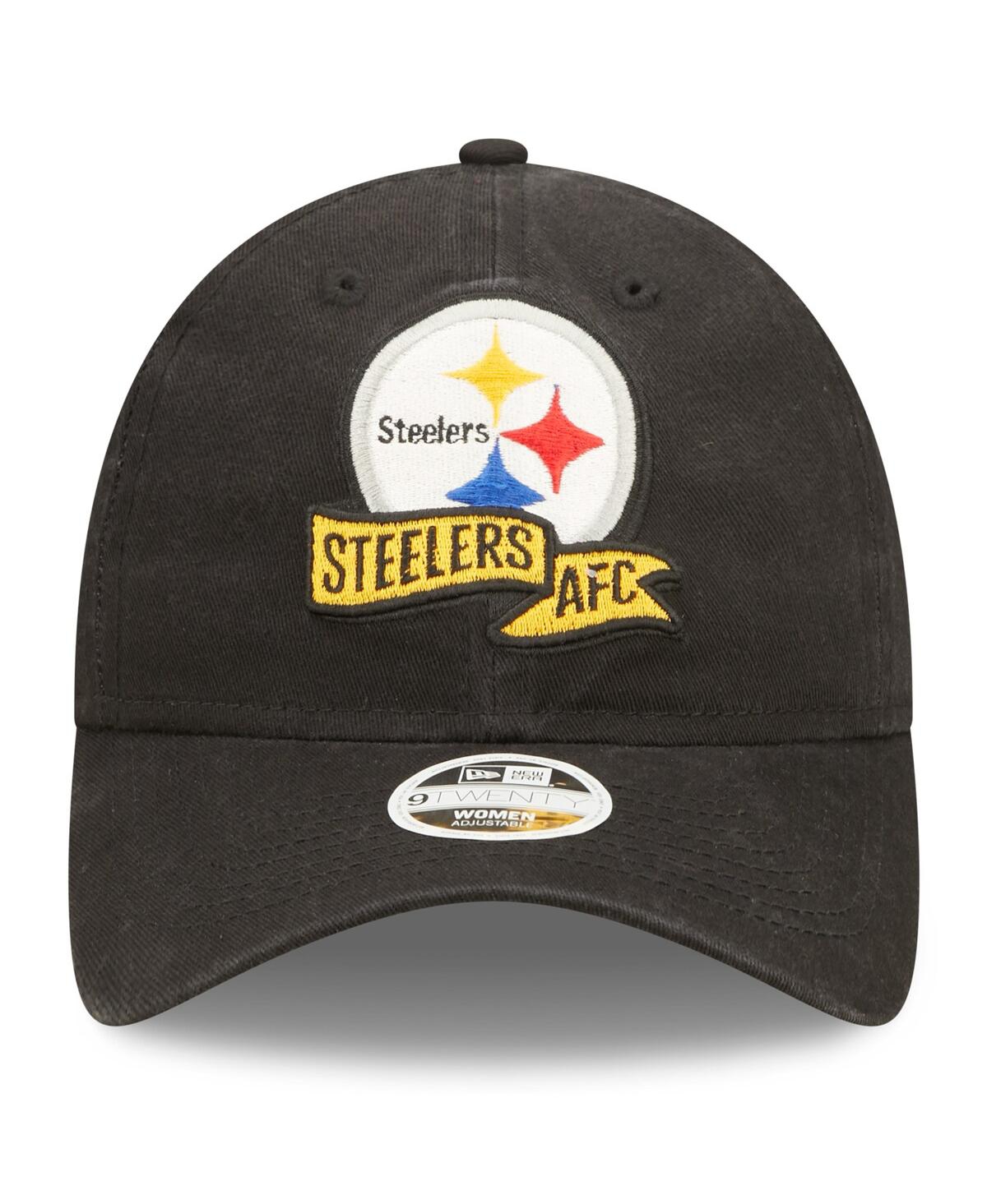 Women's New EraPittsburgh Steelers 2022 Sideline Adjustable 9TWENTY Hat - Black