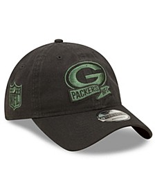 Men's Black Green Bay Packers 2022 Sideline Adjustable 9TWENTY Hat