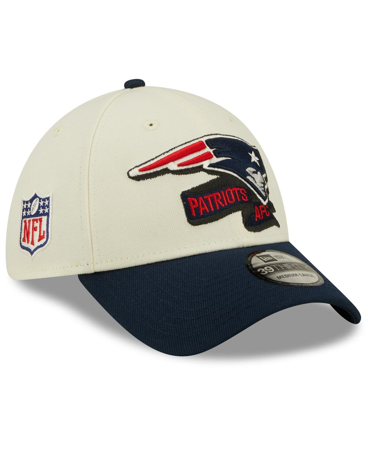 Men's New Era Navy New England Patriots 2022 Sideline 39THIRTY 2-Tone Flex Hat - Navy