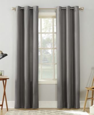 No. 918 - Valerie Heathered Texture Semi-Sheer Grommet Curtain Panel Gray