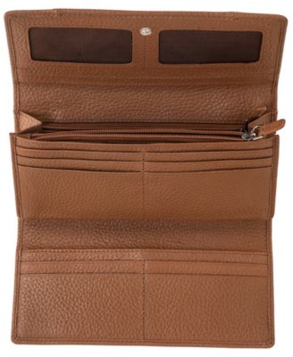 Women's Pebbled Collection RFID Secure Trifold Wallet