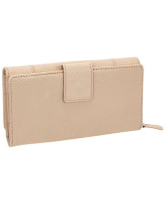 Women's Pebbled Collection RFID Secure Mini Clutch Wallet