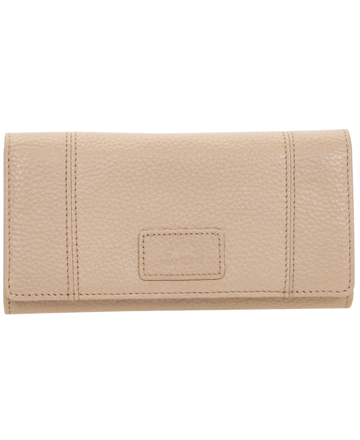 Women's Pebbled Collection Rfid Secure Trifold Wing Wallet - Gray