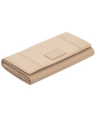 Women's Pebbled Collection RFID Secure Trifold Wing Wallet