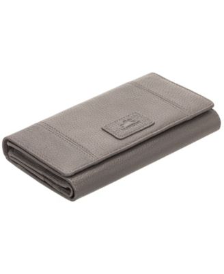 Women's Pebbled Collection RFID Secure Trifold Wing Wallet