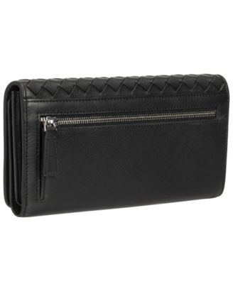 Women's Basket Weave Collection RFID Secure Trifold Wallet