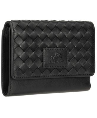 Women's Basket Weave Collection RFID Secure Mini Clutch Wallet