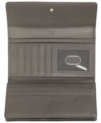 Women's Basket Weave Collection RFID Secure Quadruple Fold Wallet