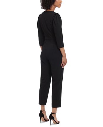Donna Morgan Women s V Neck 3 4 Sleeve Jumpsuit Macy s