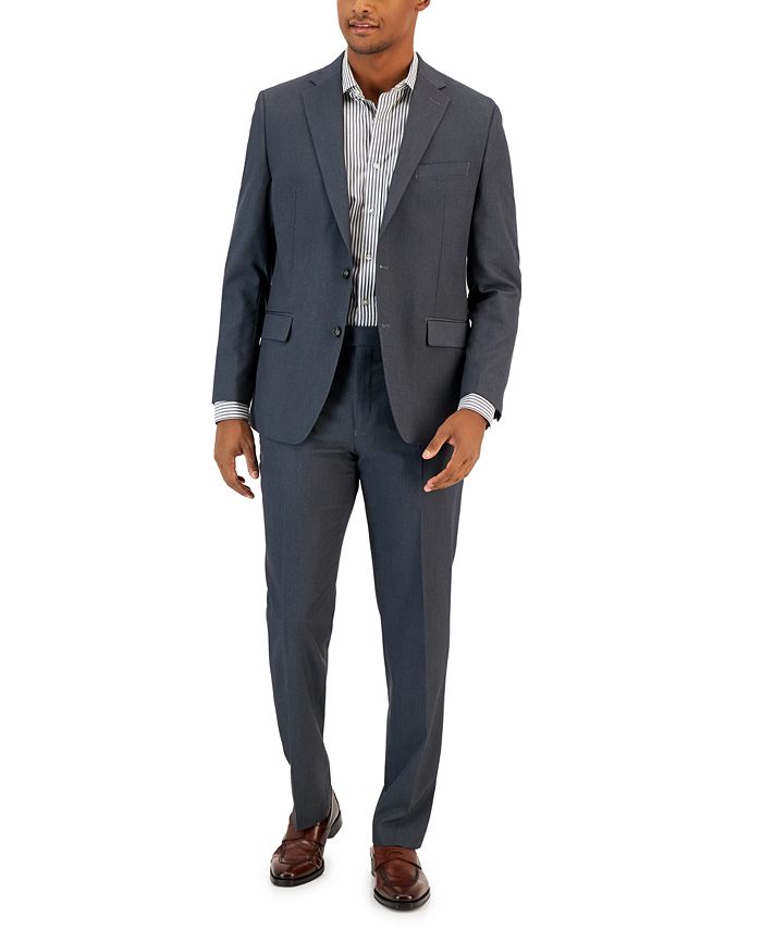 Van Heusen Men's Flex Plain Slim Fit Suits - Macy's