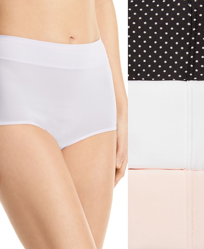 New Warners Womens Blissful Benefits No Muffin Top 3 Pack Brief Panty, –  The Warehouse Liquidation
