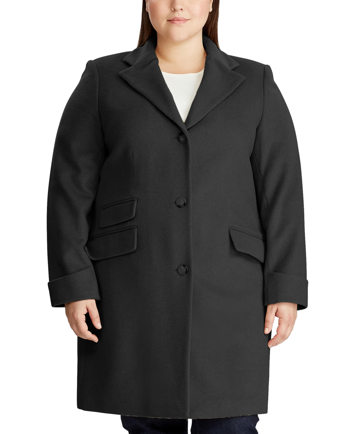 Lauren ralph lauren discount women's notched-collar walker coat