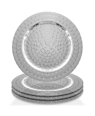 Amercan Ateler Charger Plate Beaded Large 13", Set Of 4 Decoratve