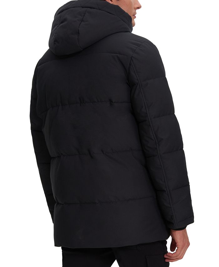 NOIZE Men's Mid-Length Hooded Puffer Parka Jacket - Macy's