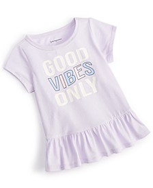 Baby Girls Wavy Vibes Only Peplum Top, Created for Macy's