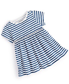 Baby Girls Sasha Stripe Ruffled Tunic, Created for Macy's