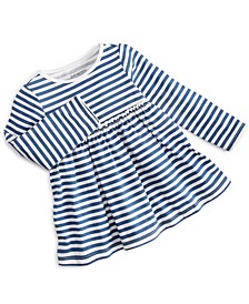 Baby Girls Long-Sleeve Sasha Stripe Ruffled Tunic, Created for Macy's