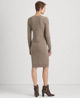 【送料&関税込】Ralph Lauren Knitted Dress Cable-Knit Polo Dress
