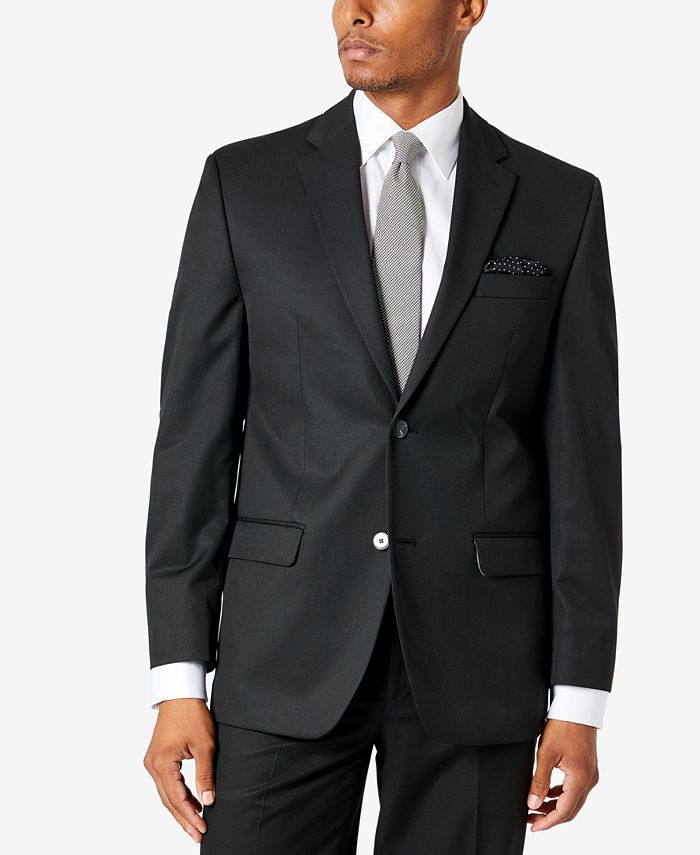 Sean John - Men's Classic-Fit Black Solid Suit Jacket
