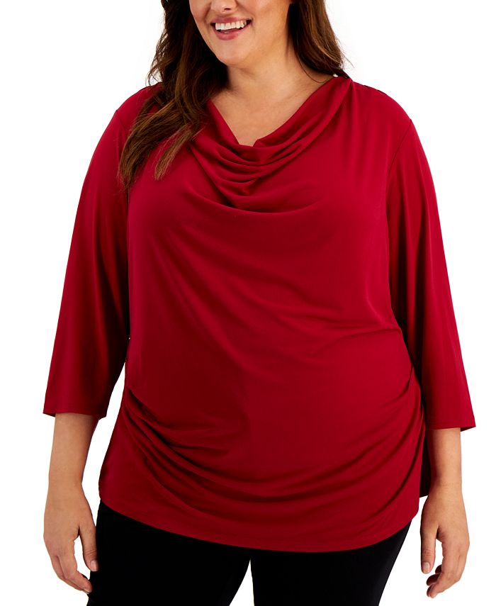 Plus Size 3/4 Sleeve Tops for Women - Macy's