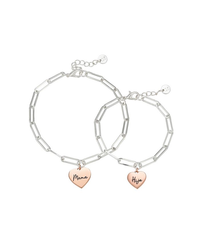 Mom Heart Bracelet in 14k Gold