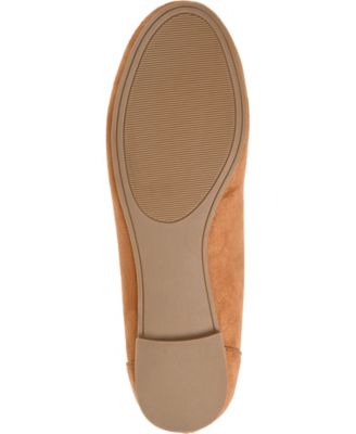 Journee Womens Kavn Medium and Wide Width Comfort Insole Slip On Round Toe Ballet Dress Flats